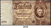 P A P I E R G E L D,R E I C H S B A N K 1000 Reichsmark 22.2.1936.  G...A.  Ros. DEU-212.