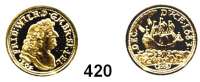 Deutsche Münzen und Medaillen,Nachprägungen von historischen Münzen Preußen,  Goldnachprägung  Guinea-Dukat 1683 (2008).  18 mm.  2,04 Gramm.