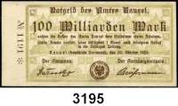 P A P I E R G E L D   -   N O T G E L D,Westfalen Rauxel1 Milliarde Mark, 5, 10, 20, 50 und 100 Milliarden Mark 20.10.1923.  Keller 4451.c.  LOT 6 Scheine.