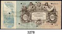 P A P I E R G E L D,AUSLÄNDISCHES  PAPIERGELD PolenGalizien.  Lemberg,  100 Koron 1915.  Mit Mehrfachlochung und Abstempelung.