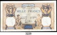 P A P I E R G E L D,AUSLÄNDISCHES  PAPIERGELD Frankreich1000 Francs 2.2.1939.  Pick 90 c.