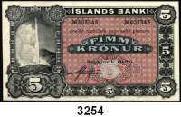 P A P I E R G E L D,AUSLÄNDISCHES  PAPIERGELD Island5 Kronen 1920.  Pick 15.