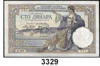 P A P I E R G E L D,AUSLÄNDISCHES  PAPIERGELD Serbien100 Dinara 1.5.1941;   500 Dinara 1.11.1941;  500 und 1000 Dinara 1.5.1942;  Jugoslawien,  100 Dinara 1.12.1929;  100 Dinara 15.7.1934.      Pick 23, 27 a, 31, 32 a.  Jugoslawien Pick 27, 31.  LOT 6 Scheine.
