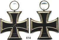 Orden, Ehrenzeichen, Militaria, Zeitgeschichte,Deutschland Deutsches ReichEisernes Kreuz  2. Klasse 1939.  Mit Eisenkern.  Schinkelform.