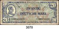 P A P I E R G E L D,BUNDESREPUBLIK DEUTSCHLAND 20 Deutsche Mark o.D.(20.6.1948).  LIBERTY  Ros. WBZ-9 a.