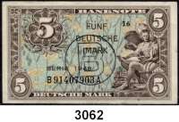 P A P I E R G E L D,BUNDESREPUBLIK DEUTSCHLAND 5 Deutsche Mark 1948.  Mit B - Stempel.  B....A.  Ros. WBZ-16a.
