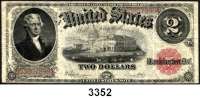 P A P I E R G E L D,AUSLÄNDISCHES  PAPIERGELD U.S.A.2 Dollars 1917.  Pick 188.  LOT 3 Scheine