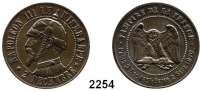 AUSLÄNDISCHE MÜNZEN,Frankreich Napoleon III. 1852 - 1870Spottmedaille 1870 (Kupfer). Auf die Niederlage bei Sedan und das Ende seiner Kaiserzeit. NAPOLEON III LE - MISARABLE - *2 DECEMBRE*, Brustbild links in preußischer Uniform. / VAMPIRE DE LA FRANCE - PARIS 2 DÉC. 1851-SEDAN 2 SEPT. 1870. 32 mm. 11,96 g. Fieweger 556.