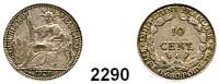 AUSLÄNDISCHE MÜNZEN,Französisch Indo-China 10 Centimes 1928 A, Paris. Schön 11 d. KM 16.