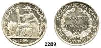 AUSLÄNDISCHE MÜNZEN,Französisch Indo-China Piaster 1898 A, Paris. Schön 14 a. KM 5.