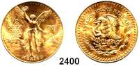 AUSLÄNDISCHE MÜNZEN,Mexiko Republik seit 18671/2 Onza Ora Pura 1981 (15,55 g FEIN). Schön B 80. KM 488. Fb. 179. GOLD.