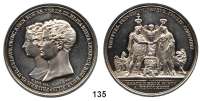 Deutsche Münzen und Medaillen,Preußen, Königreich Friedrich Wilhelm IV. 1840 - 1861Silbermedaille 1823 (F. König bei Loos).  Auf seine Vermählung in Berlin mit Elisabeth Luise von Bayern. Doppeltes Brustbild links. / Hymen bei der Bekränzung der Brautleute am Altar.  47,4 mm. 42,8 g.  Slg. Marienburg 4159.  Witt. 2818.