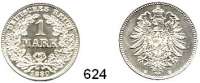 R E I C H S M Ü N Z E N,Kleinmünzen 1 Mark 1880 E.