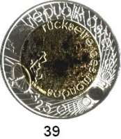 Österreich - Ungarn,Österreich 2. Republik ab 194525 Euro 2009 (Bi-Metall Silber/Niob).  Jahr der Astronomie.  Schön 362.  KM 3174.  Im Originaletui mit Zertifikat.