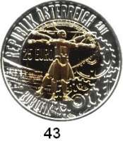 Österreich - Ungarn,Österreich 2. Republik ab 194525 Euro 2011 (Bi-Metall Silber/Niob).  Robotik.  Schön 383.  KM 3204.  Im Originaletui mit Zertifikat.