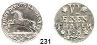 Deutsche Münzen und Medaillen,Braunschweig - Wolfenbüttel Karl I. 1735 - 17801/6 Taler 1754 A.C.B. Braunschweig.  5,43 g.  Welter 2749.  Schön 294.