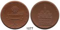PORZELLAN  SPENDEN - MEDAILLEN,Staatliche Porzellan-Manufaktur MEISSEN Penig1922 braun.  Rathauslotterie.  Ohne Losnummer.
