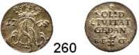 Deutsche Münzen und Medaillen,Danzig, Stadt Stanislaus August 1763 - 1793Schilling 1765 (aus 64).  0,65 g.  Dutkowski/Suchanek 430 II.  Kop. 7790.