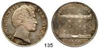 Deutsche Münzen und Medaillen,Bayern Ludwig I. 1825 - 1848Geschichtsdoppeltaler 1844.  Auf die Feldherrnhalle.  Kahnt 110.  AKS 106.  Jg. 74.  Thun 83.  Dav. 591.