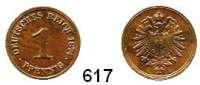 R E I C H S M Ü N Z E N,Kleinmünzen 1 Pfennig 1874 H.
