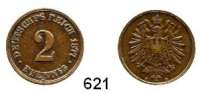 R E I C H S M Ü N Z E N,Kleinmünzen 2 Pfennig 1877 B.