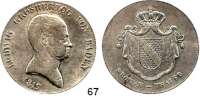 Deutsche Münzen und Medaillen,Baden - Durlach Ludwig 1818 - 1830Kronentaler 1819, Mannheim.  Kahnt 18.  Thun 16.  AKS 52.  Jg. 24.  Dav. 516.