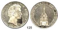 Deutsche Münzen und Medaillen,Bayern Ludwig I. 1825 - 1848Geschichtstaler 1836.  Auf die Ottokappelle zu Kiefersfelden.  Kahnt 98.  AKS 138.  Jg. 53.  Thun 71.  Dav. 579.