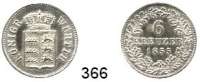 Deutsche Münzen und Medaillen,Württemberg, Königreich Wilhelm I. 1816 - 18646 Kreuzer 1855.  AKS 100.  Jg. 68.