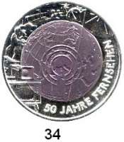 Österreich - Ungarn,Österreich 2. Republik ab 194525 EURO 2005 (Bi-Metall Silber/Niob).  50 Jahre Fernsehen.  Schön 316.  KM 3119.  Im Originaletui mit Zertifikat.