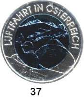 Österreich - Ungarn,Österreich 2. Republik ab 194525 EURO 2007 (Bi-Metall Silber/Niob).  Luftfahrt.  Schön 335.  KM 3147.  Im Originaletui mit Zertifikat.