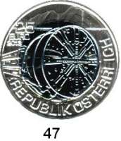 Österreich - Ungarn,Österreich 2. Republik ab 194525 EURO 2013 (Bi-Metall Silber/Niob).  Tunnelbau.   Schön 402.  KM 3217.  Im Originaletui mit Zertifikat.