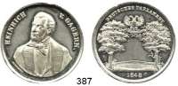 M E D A I L L E N,Personen Gagern, Heinrich vonZinnmedaille 1848.  (Drentwett).  Präsident der Frankfurter Nationalversammlung.  Brb. halb links. / Doppeladler zwischen zwei Eichen.  37,3 mm.  18,69 g.