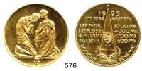M E D A I L L E N,Notzeiten und Teuerung Bronzemedaille 1923 (Hörnlein).  SACHSEN-DENKMAL.  Hungernde. / 
