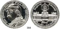M E D A I L L E N,Personen Bismarck, Fürst Otto vonModerne Silbermedaille o.J. (999,9 / P. P. Steiner).  Auf den Kanzler des Kaiserreichs.  Brb. mit Pickelhaube n. l. / Reichstagsgebäude.  50 mm.  49,86 g.