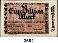 P A P I E R G E L D   -   N O T G E L D,Pommern StettinStadt.  1 Billion Mark 10.10.1923.  Keller 4880.o.  Ohne KN.