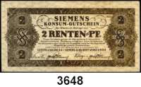 P A P I E R G E L D   -   N O T G E L D,Brandenburg SiemensstadtSiemens & Halske A.G. und Siemens-Schuckert-Werke G.m.b.H.  1, 2 und 5 Rentenpfennig 15.11.1923.  Müller 4635.1, 2, 3.  LOT 3 Scheine.