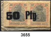 P A P I E R G E L D   -   N O T G E L D,Niedersachsen AlfeldStadt.  10 und 50 Pfennig o.D.  Briefmarkengeld.  Tieste 030.10.  LOT 2 Scheine.