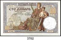 P A P I E R G E L D,AUSLÄNDISCHES  PAPIERGELD Jugoslawien100 Dinara 15.7.1934.  Pick 31.