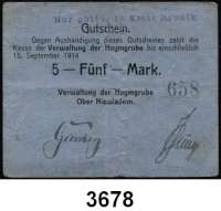 P A P I E R G E L D   -   N O T G E L D,L O T S    L O T S    L O T S Notgeld 1914-1915.  Von 10 Pfennig bis 10 Mark.  Dabei Bielschowitz(5), Blumenthal(1), Bremen(5), Delmenhorst(2), Hannover-Linden(3), Liebstadt(1), Mühlhausen(4), Ober-Niewiadom(1), Rastenburg(1), Schneidemühl(4), Waldenburg(5).  In einem kleinen Album.  Katalogwert (Dießner) n.A.d.E.: 660 Euro.  LOT 32 Scheine.