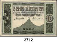 P A P I E R G E L D,AUSLÄNDISCHES  PAPIERGELD ÖsterreichKriegsgefangenenlager Reichenbach.  1, 5, 10, 20, 50 Heller.  1, 2 und  10 Kronen. o.D.  LOT 8 Scheine.