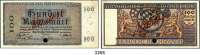 P A P I E R G E L D,Länderbanknoten BayernBayerische Notenbank.  100 Reichsmark 11.10.1924.  Beidseitig (in Schreibschrift) roter Überdruck 