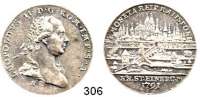 Deutsche Münzen und Medaillen,Regensburg, Stadt Leopold II. 1790 - 17921/2 Taler 1791.  13,98 g.  Beckenbauer 7209.