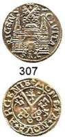 Deutsche Münzen und Medaillen,Riga, Stadt Freie Stadt 1562 - 1581Ferding 1565.  2,76 g.  Kruggel/Baublyte 6.2.1.