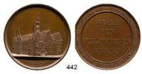 M E D A I L L E N,Landwirtschaft Breslau,  Bronzemedaille 1845 (Loos).  Versammlung Deutscher Land- und Forst-Wirte.  Rathaus. /Text.  44,3 mm.  39,82 g.