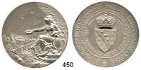 M E D A I L L E N,Landwirtschaft Gotha,  Versilberte Bronzemedaille o.J.  Landwirtschaftskammer für das Herzogtum Gotha.  Medaille für hervorragende Leistungen.  50 mm.  46,98 g.