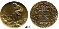M E D A I L L E N,Landwirtschaft Sachsen,  Bronzemedaille o.J. (Hörnlein).  Landesverband Sächsischer  Geflügelzüchter-Vereine.  42,29 mm.  33,67 g.  AFA 302 (Vs.).