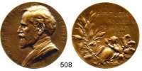 M E D A I L L E N,Medailleur Heinrich Kautsch (1859 - 1943) 1903.  Bronzemedaille.  Alfons Maria Mucha (1860-1939, Maler und Grafiker).  40,5 mm.  32,8 g.