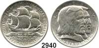 AUSLÄNDISCHE MÜNZEN,U S A  Gedenk Half-Dollar 1936, Philadelphia.  300 Jahre Long Island.  Schön 182.  KM 182.