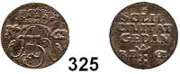 Deutsche Münzen und Medaillen,Danzig, Stadt August III. 1733 - 1763 Schilling 1763.  0,55 g.  Dutkowski/Suchanek 404 b.  Kahnt 741.