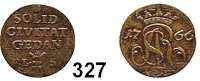 Deutsche Münzen und Medaillen,Danzig, Stadt Stanislaus August 1763 - 1793 Schilling 1766.  0,78 g.  Dutkowski/Suchanek 431.